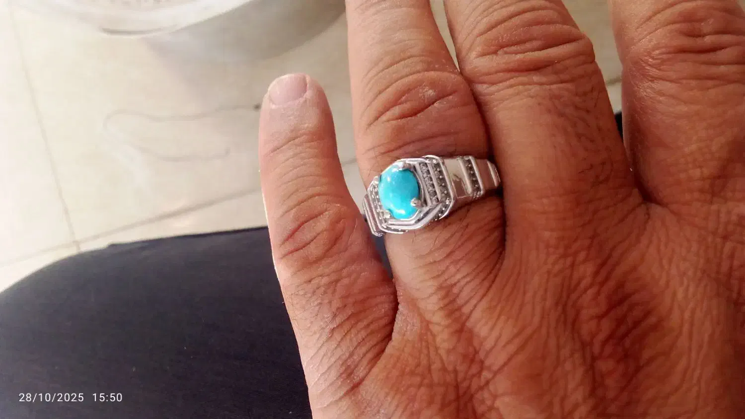 انگشتر نقره با روکش رادیوم|جواهرات|سنندج, |دیوار