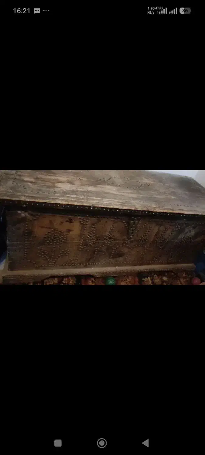 صندوقچه چوبی عتیقه|کلکسیون اشیاء عتیقه|بهبهان, |دیوار