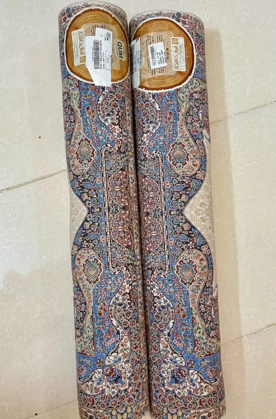 یک جفت قالیچه تافته قم|فرش|قدس, شهرک فرزان|دیوار