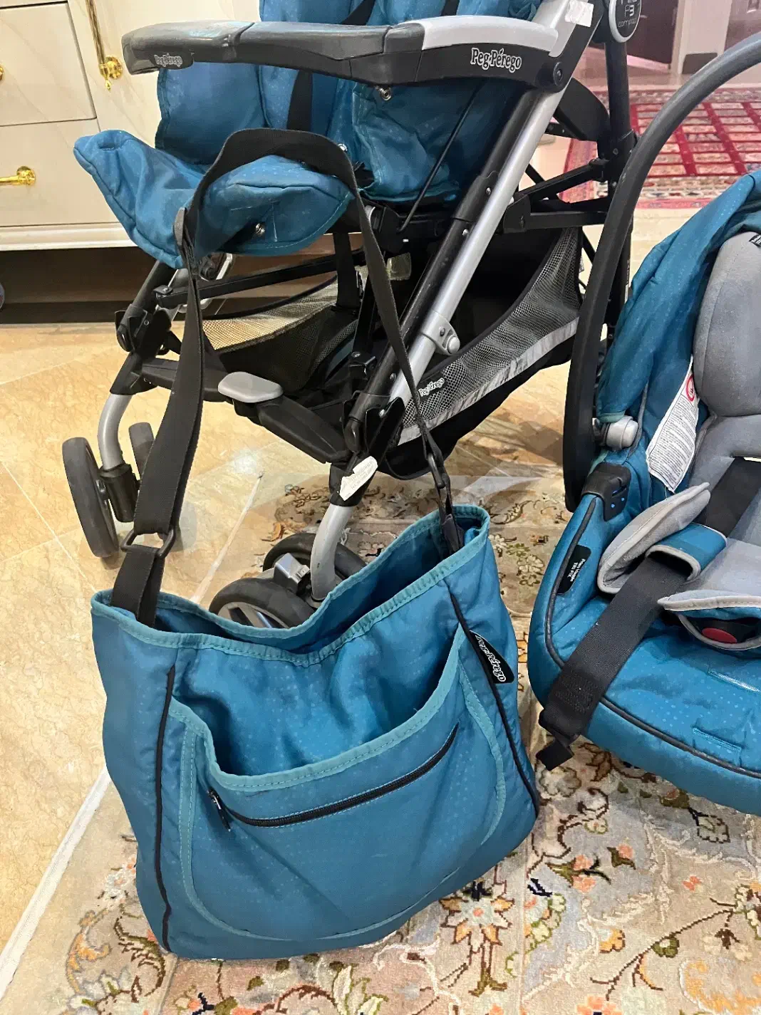 ست کالسکه کریر و ساک نوزاد پگ پرگو ایتالیایی|کالسکه و لوازم جانبی|تهران, سازمان آب|دیوار