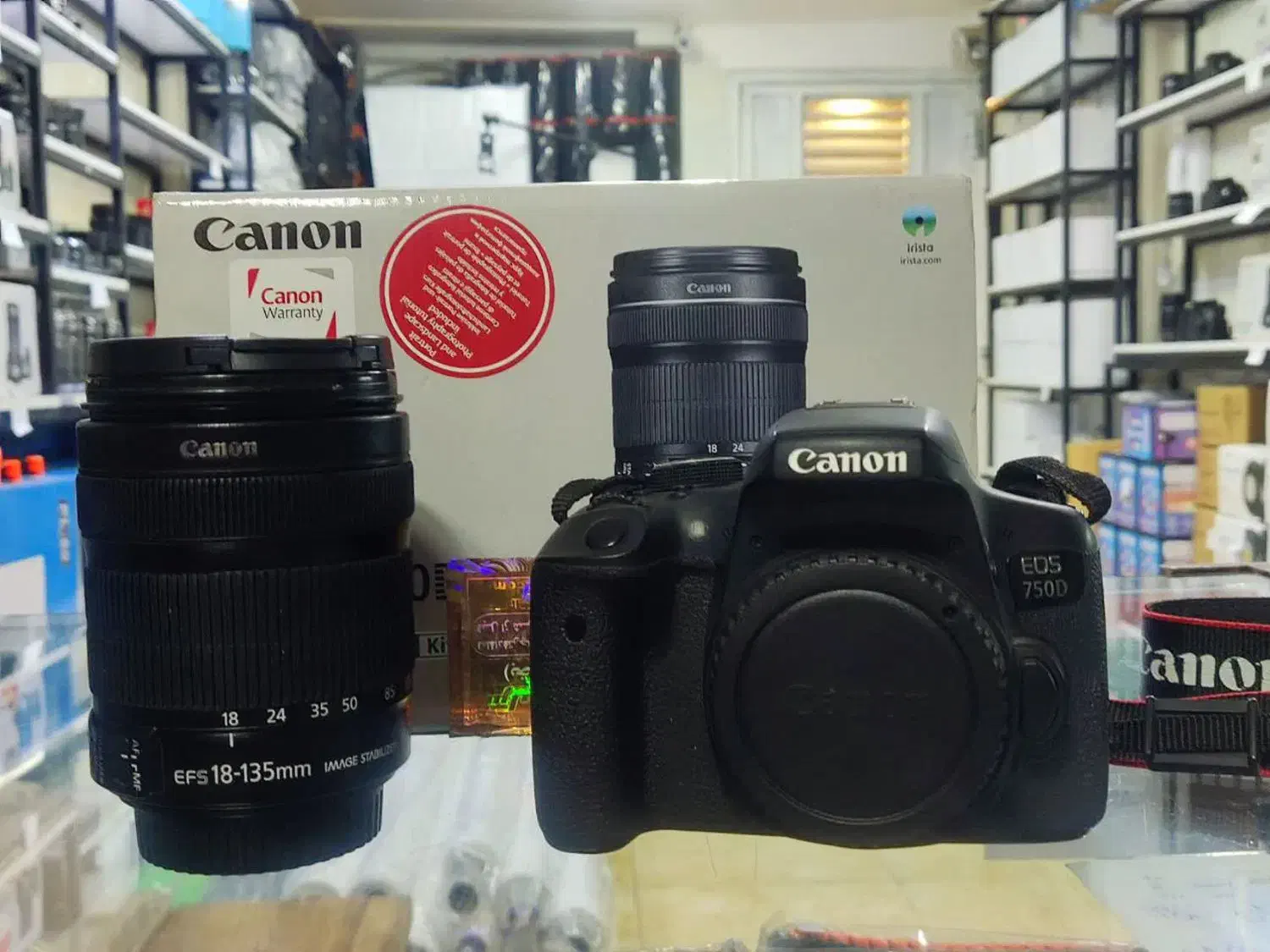 دوربین کانن 750D با لنز 135-18|دوربین عکاسی و فیلمبرداری|قم, دورشهر|دیوار