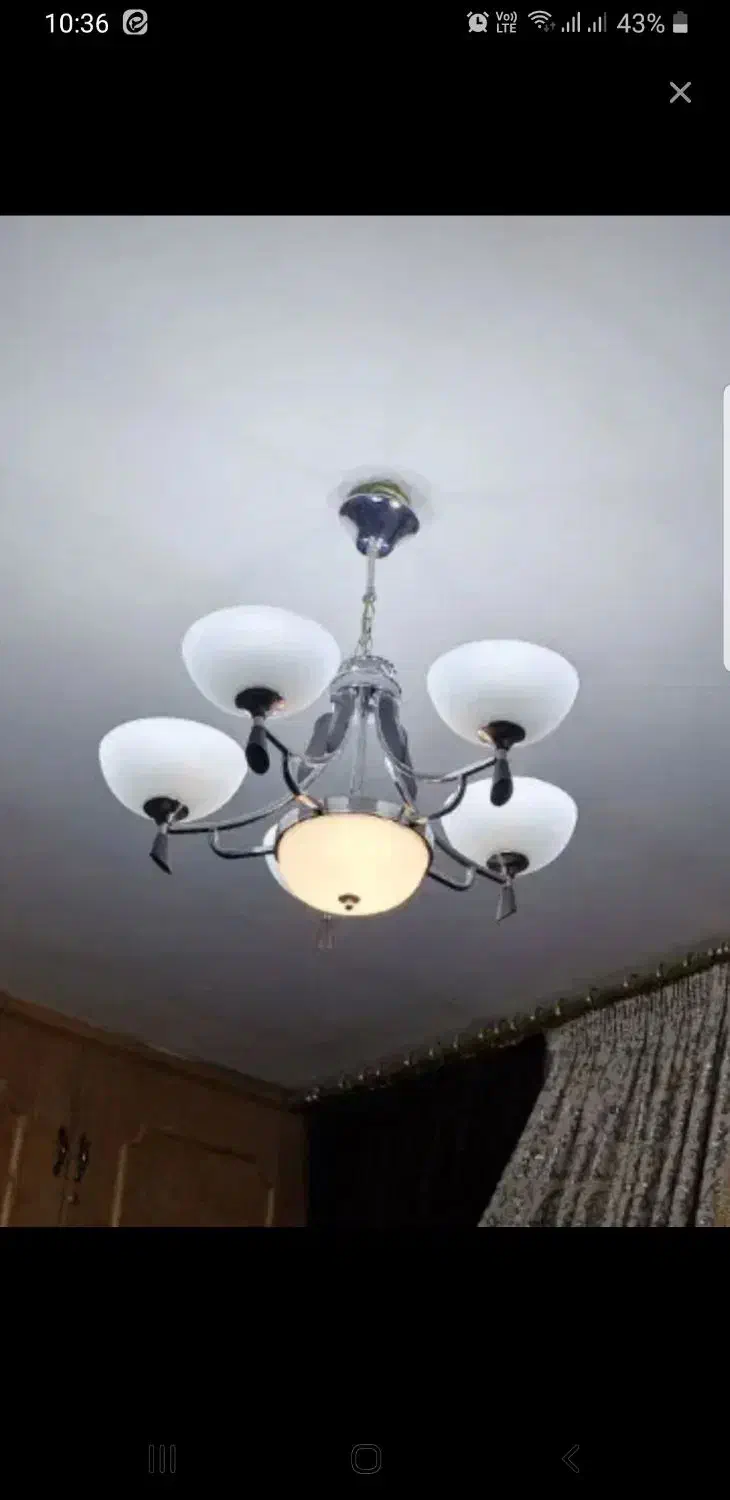 پنج عدد لوستر سالم و نو|لوستر و چراغ آویز|بروجرد, |دیوار