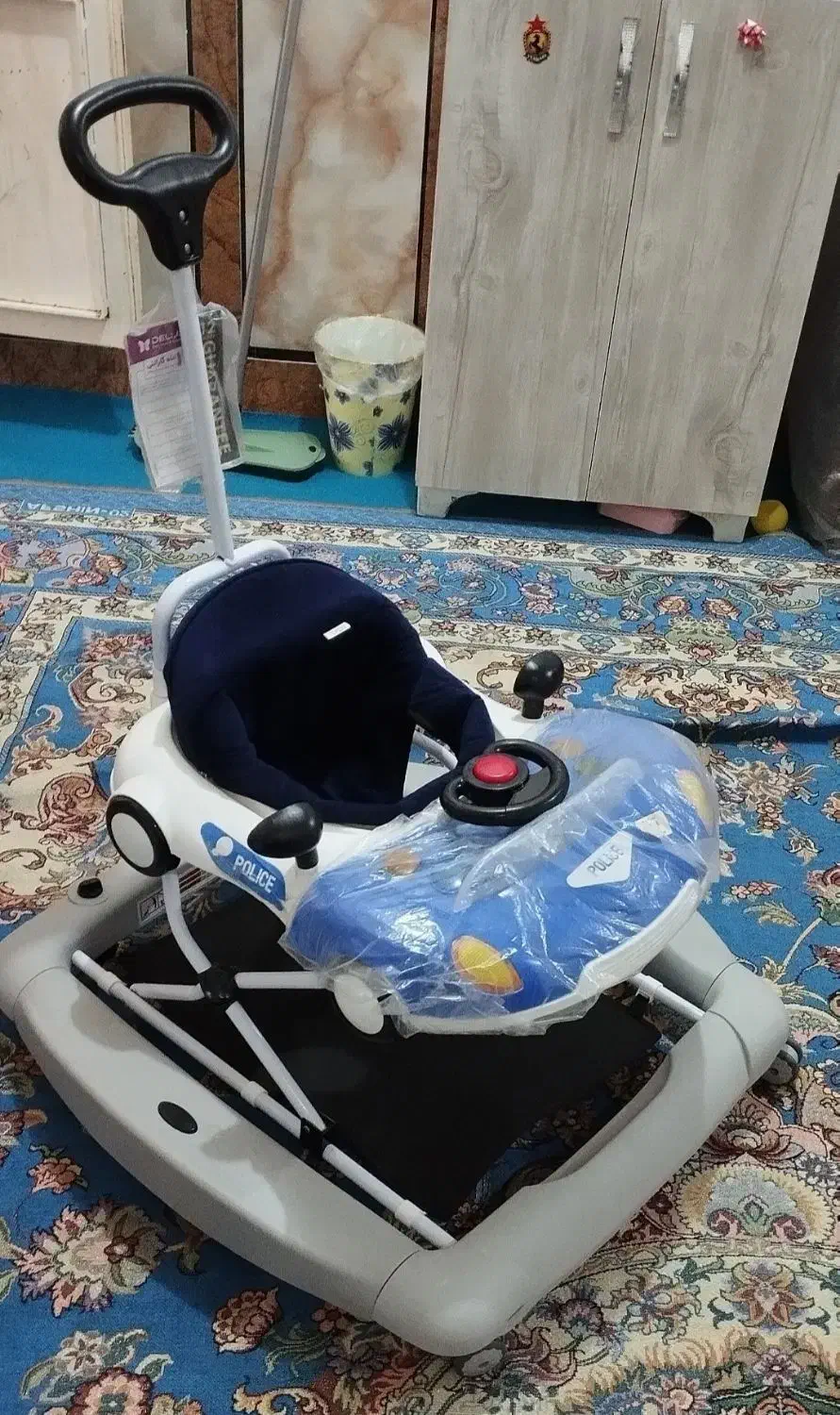 روروک کاملا نو خوش رنگ وخوش طرح موزیک دار|کالسکه و لوازم جانبی|دزفول, |دیوار