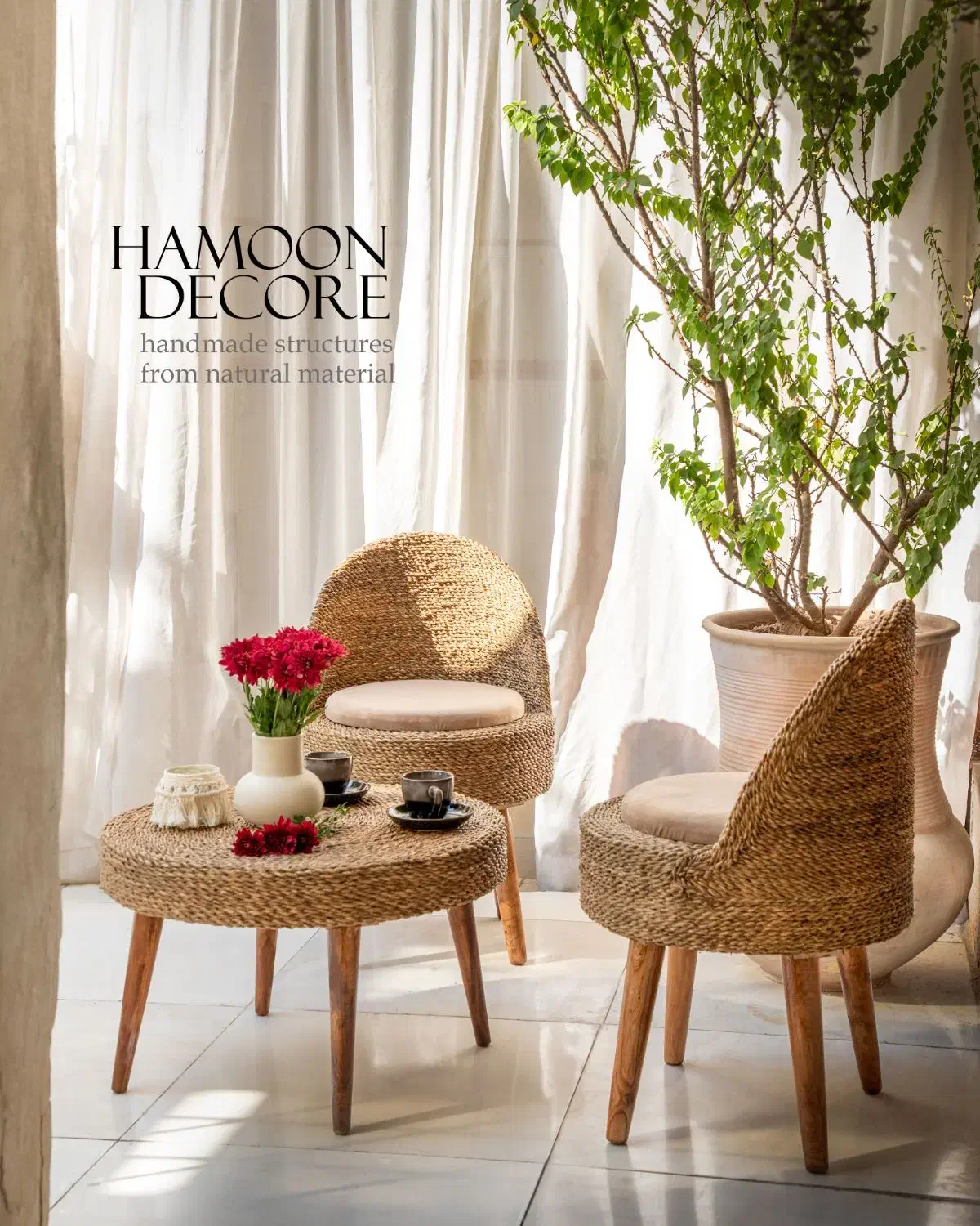 میز و صندلی حصیری|صنایع دستی و سایر لوازم تزئینی|اهواز, فاز ۱ پادادشهر|دیوار