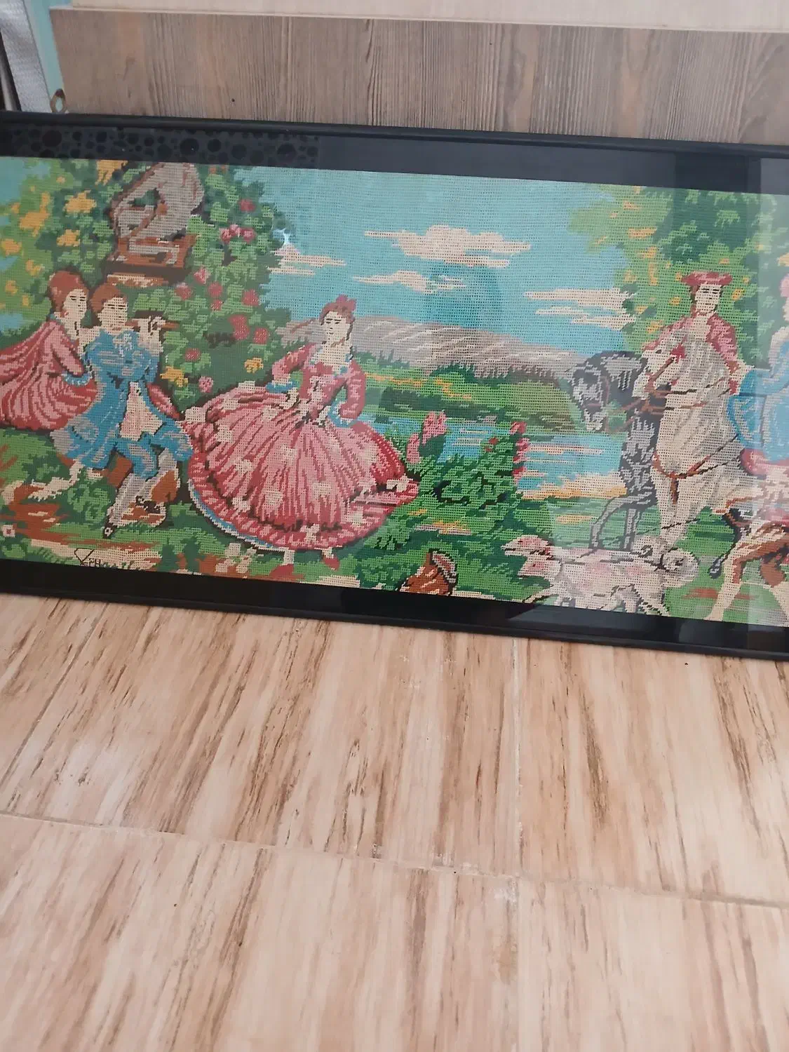 تابلوکوبلن دست دوز|تابلو، نقاشی، عکس|صومعه‌سرا, |دیوار