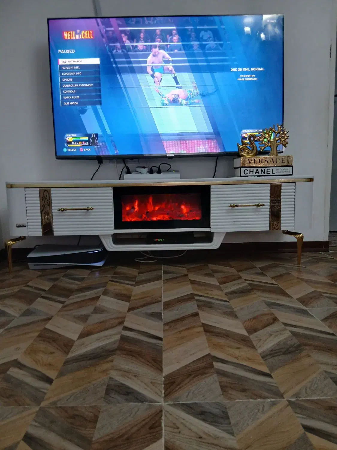 میز تلوزیون و آینه کنسول شومینه ای|بوفه، ویترین، کنسول|رباط‌کریم, شهرک صنعتی نصیرآباد|دیوار