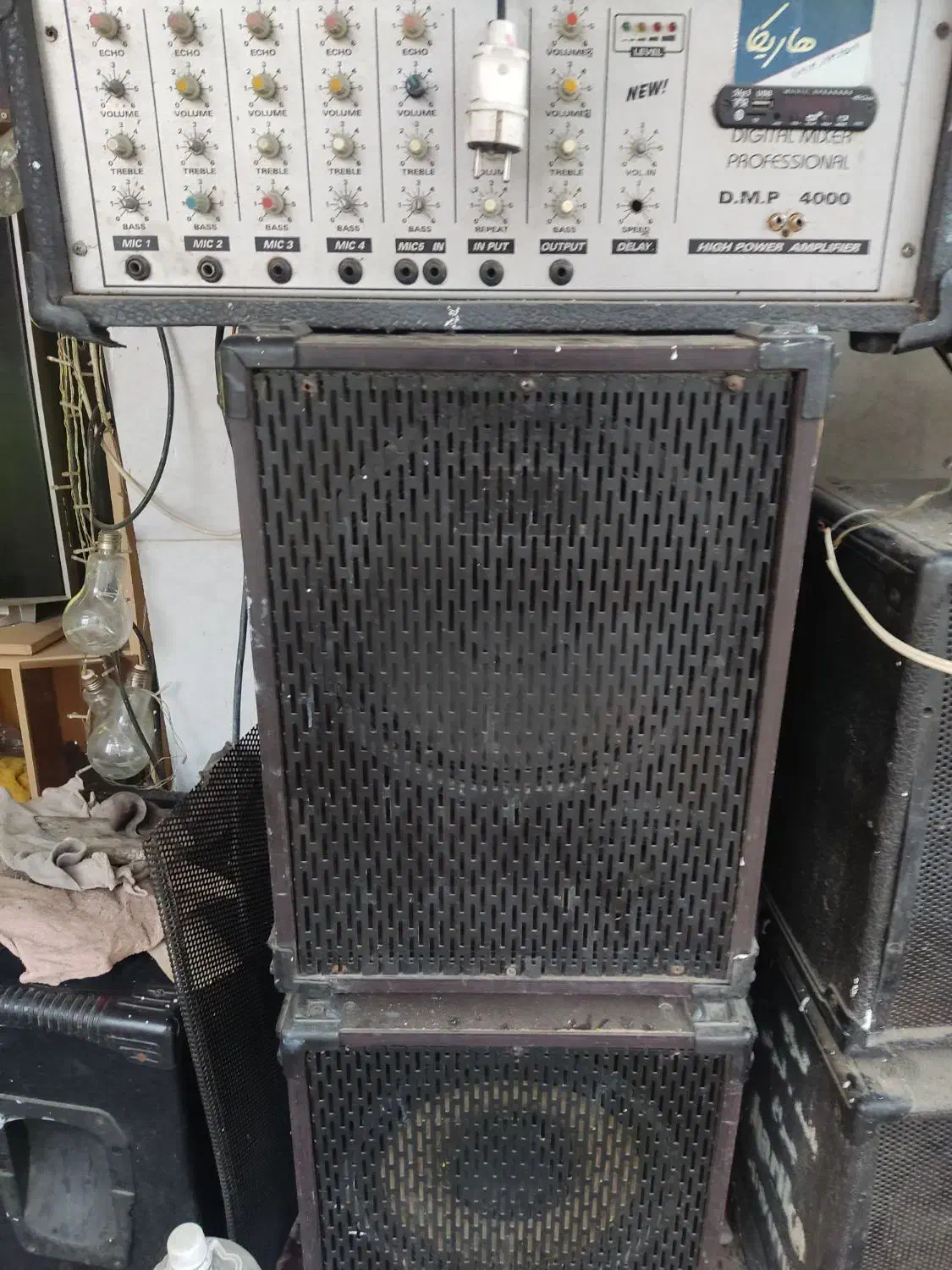 آمپلی فایر همراه با دو عدد باند ۱۳اینچ|سیستم صوتی خانگی|خوی, |دیوار