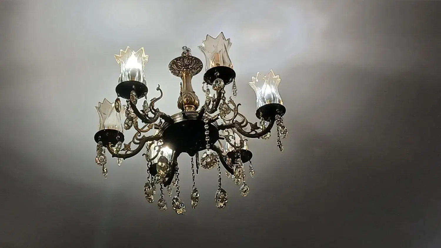 لوستر ۶لامپ طرح برنز|لوستر و چراغ آویز|زنجان, |دیوار