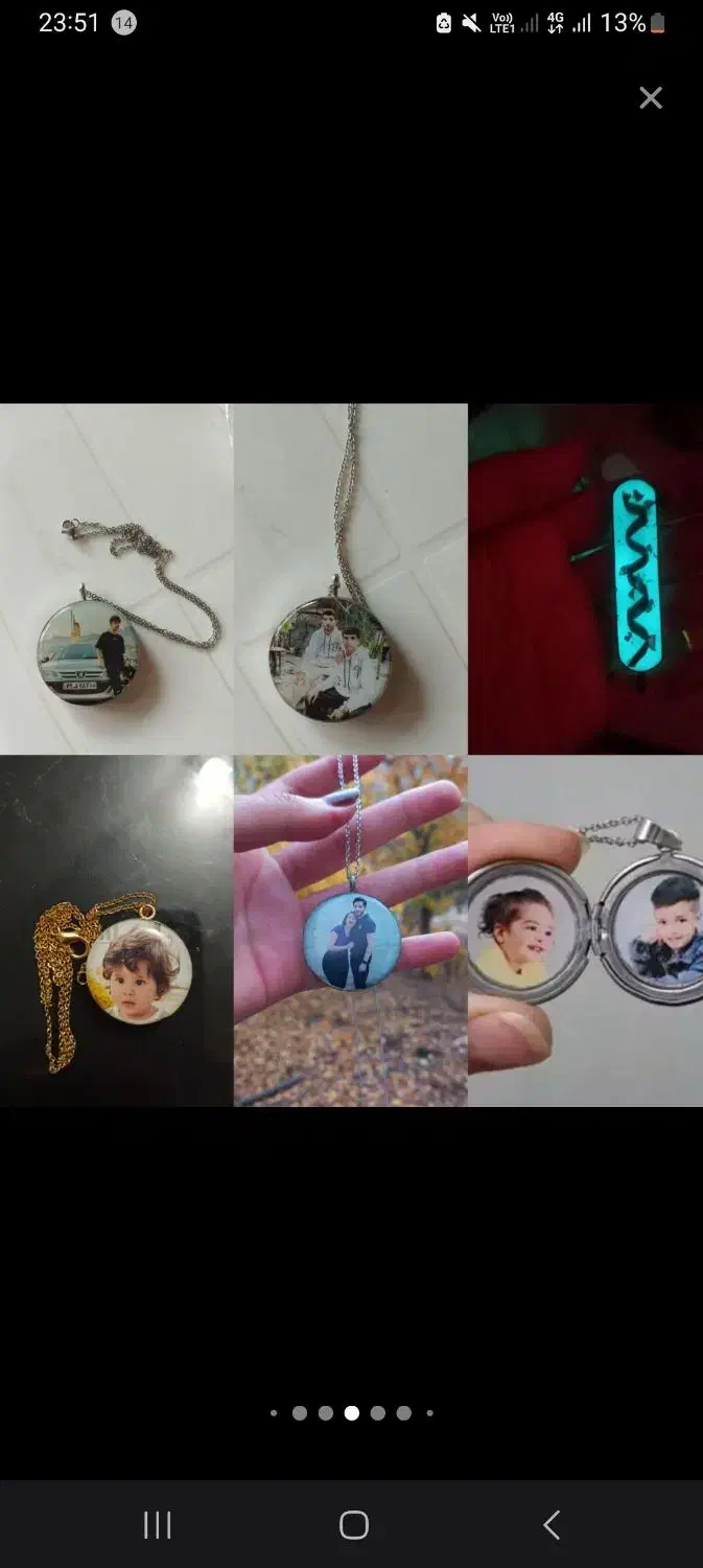 زیورالات و گردنبند عکس رزینی|بدلیجات|یاسوج, |دیوار