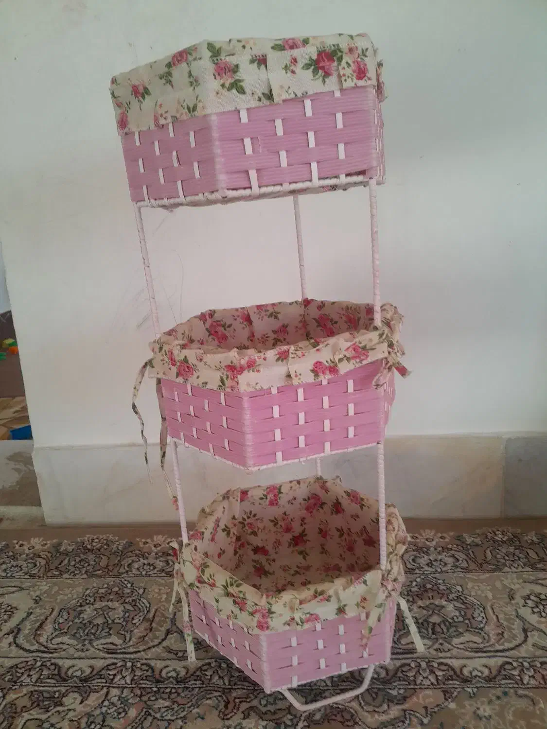 سبد سه طبقه|ظروف نگهدارنده، پلاستیکی، یکبارمصرف|گرمی, |دیوار