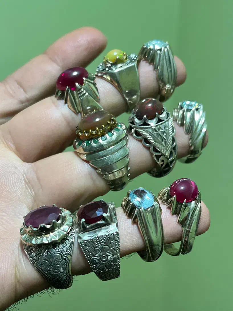 انگشتر نقره با سنگ اصل و معدنی|جواهرات|دهلران, |دیوار