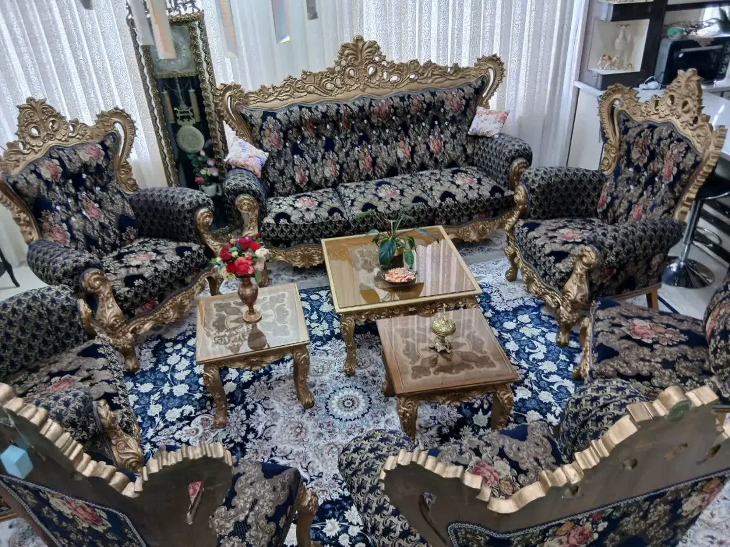 مبل سلطنتی 8 نفره|مبلمان خانگی و میز عسلی|اراک, |دیوار