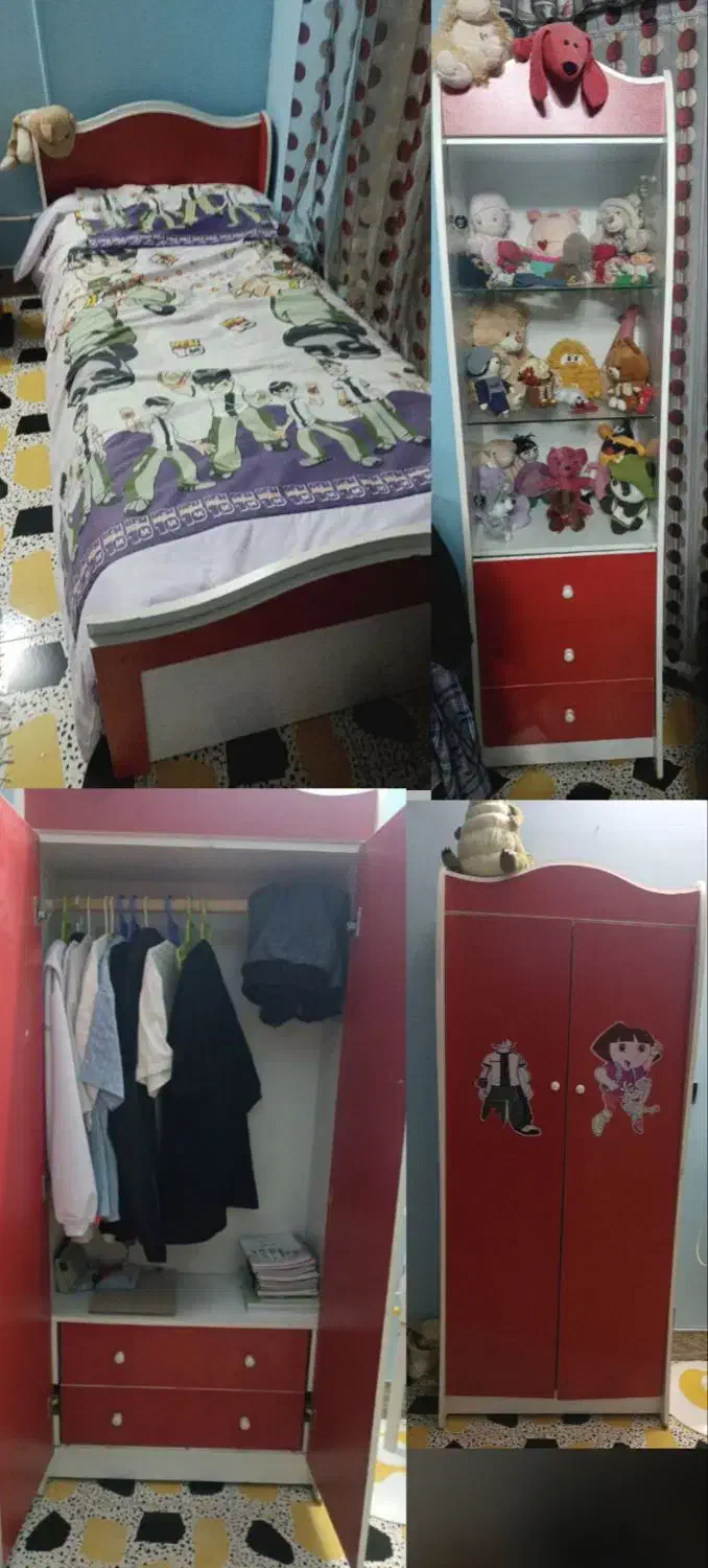 سرویس تخت و کمد کاملا سالم|تخت و سرویس خواب|بادرود, |دیوار