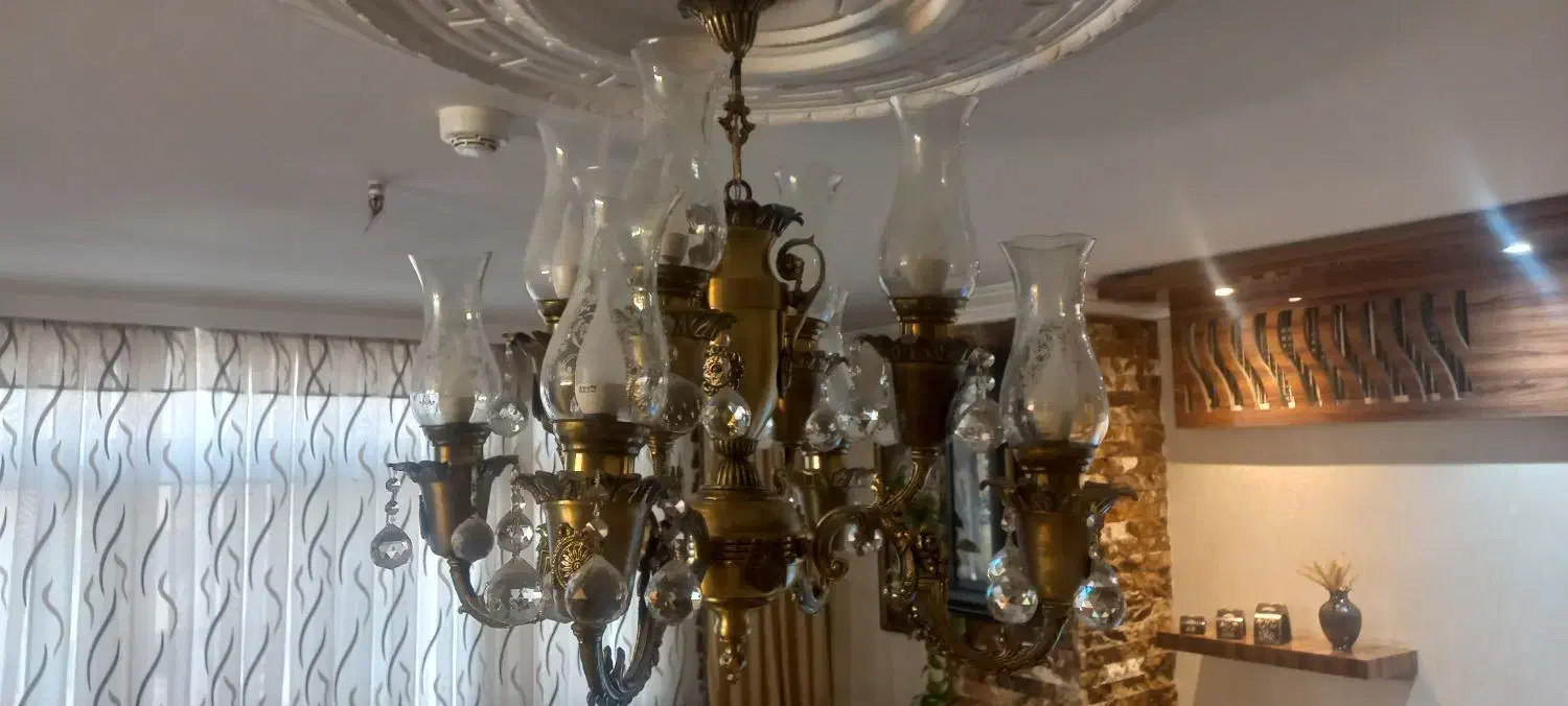 لوستر ۴ شاخه،۸شعله|لوستر و چراغ آویز|اصفهان, ارغوانیه|دیوار