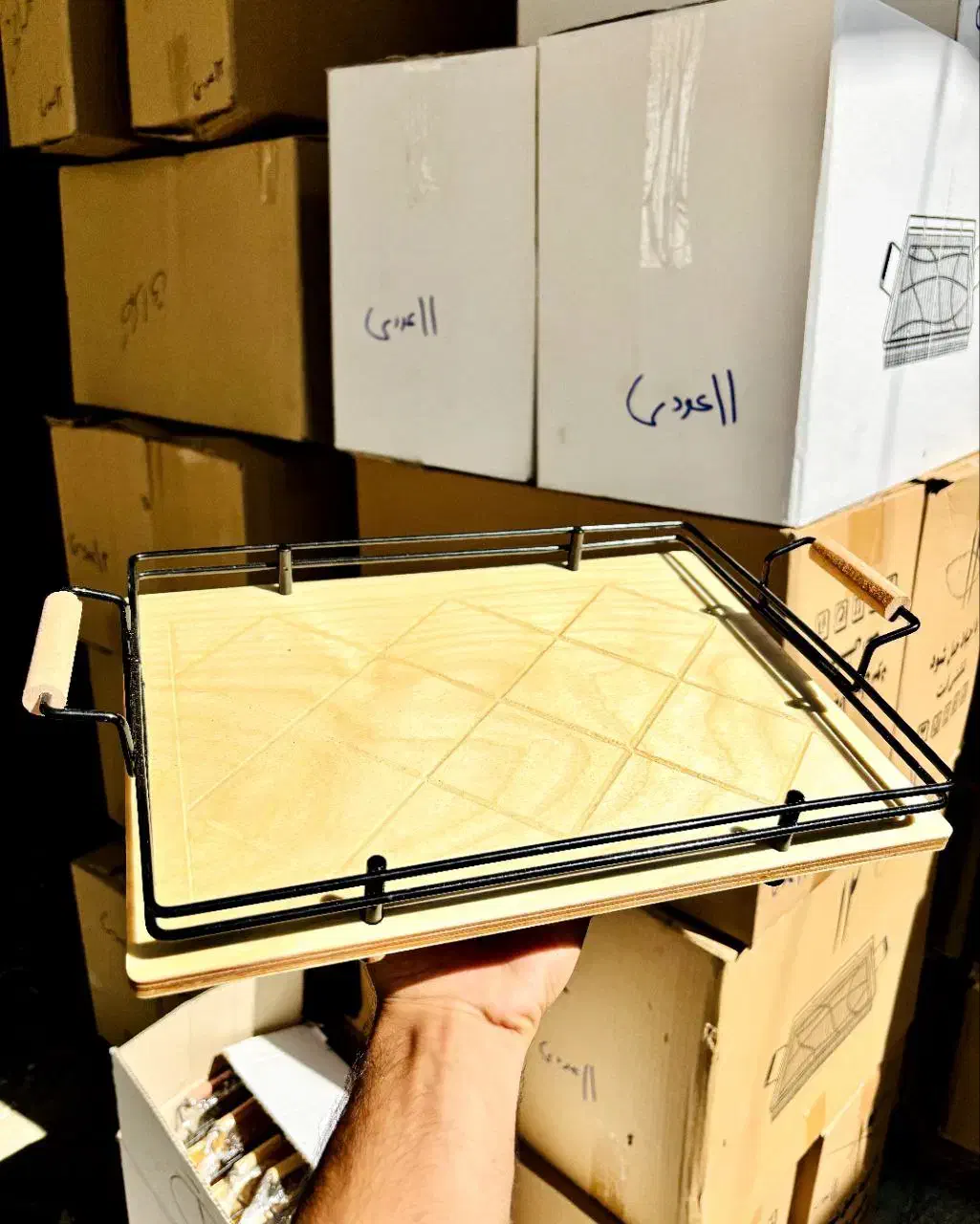 سینی چوبی|ظروف سرو و پذیرایی|بافق, |دیوار