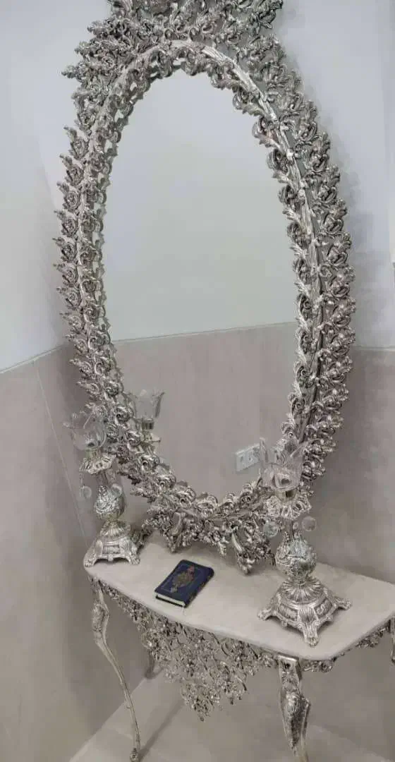 آیینه شمعدان عروسی|مبلمان خانگی و میز عسلی|یزد, |دیوار