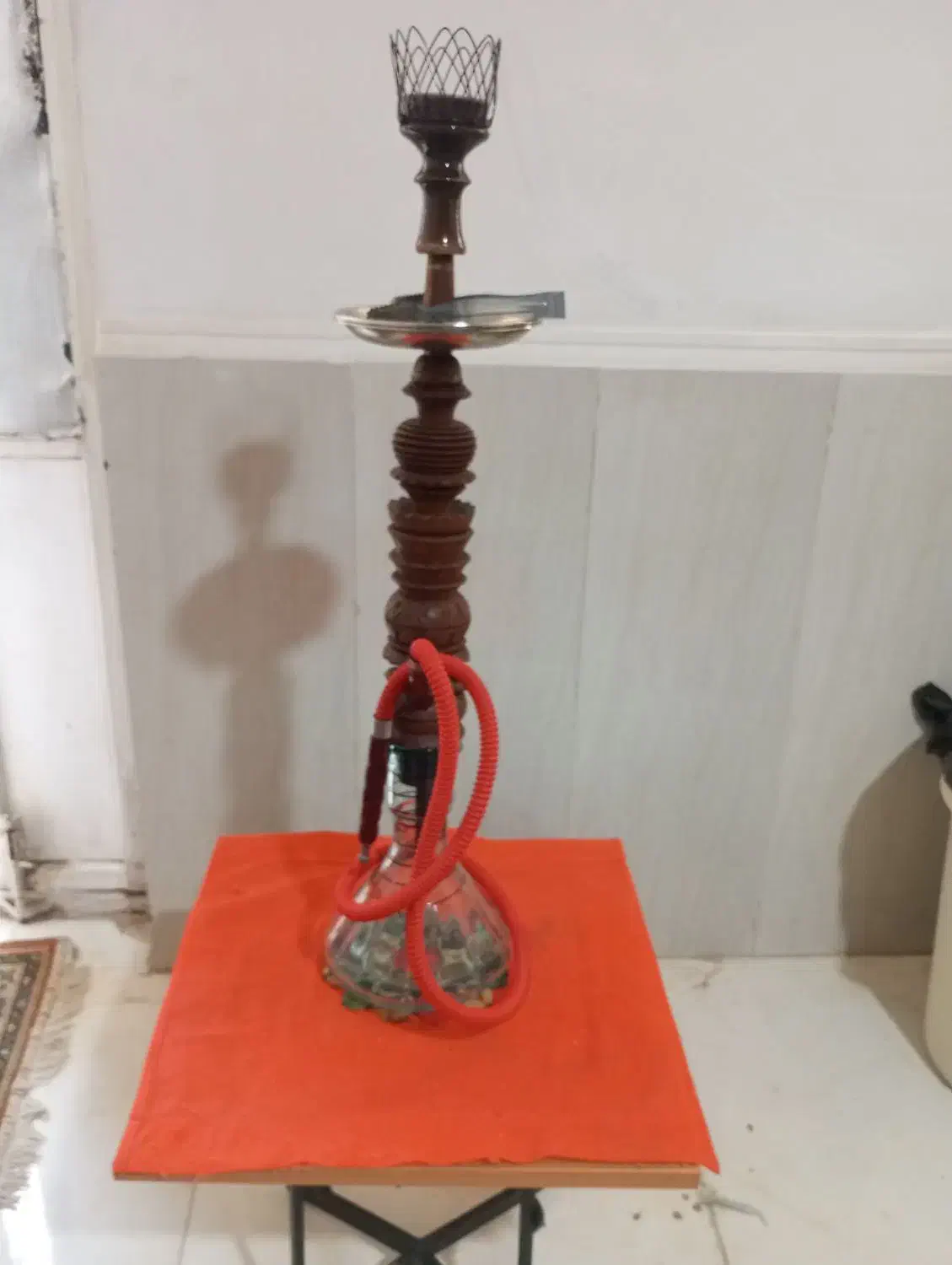 قلیان با تنه چوب گردو|کلکسیون و سرگرمی|شیراز, کرونی(خاتونک)|دیوار