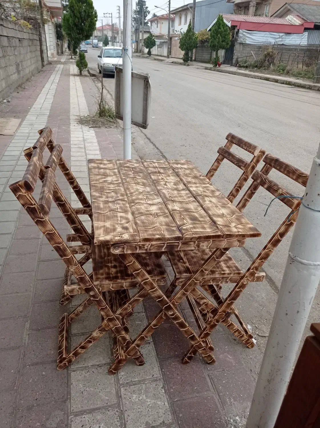 میز و صندلی تاشو|میز و صندلی غذاخوری|سیاهکل, |دیوار