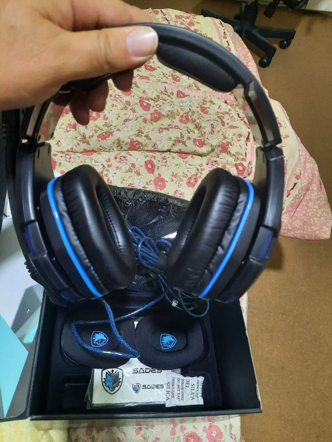 هدست گیمینگ Sades مدل Knight Pro با پایه|قطعات و لوازم جانبی رایانه|اهواز, زندوکیلی|دیوار