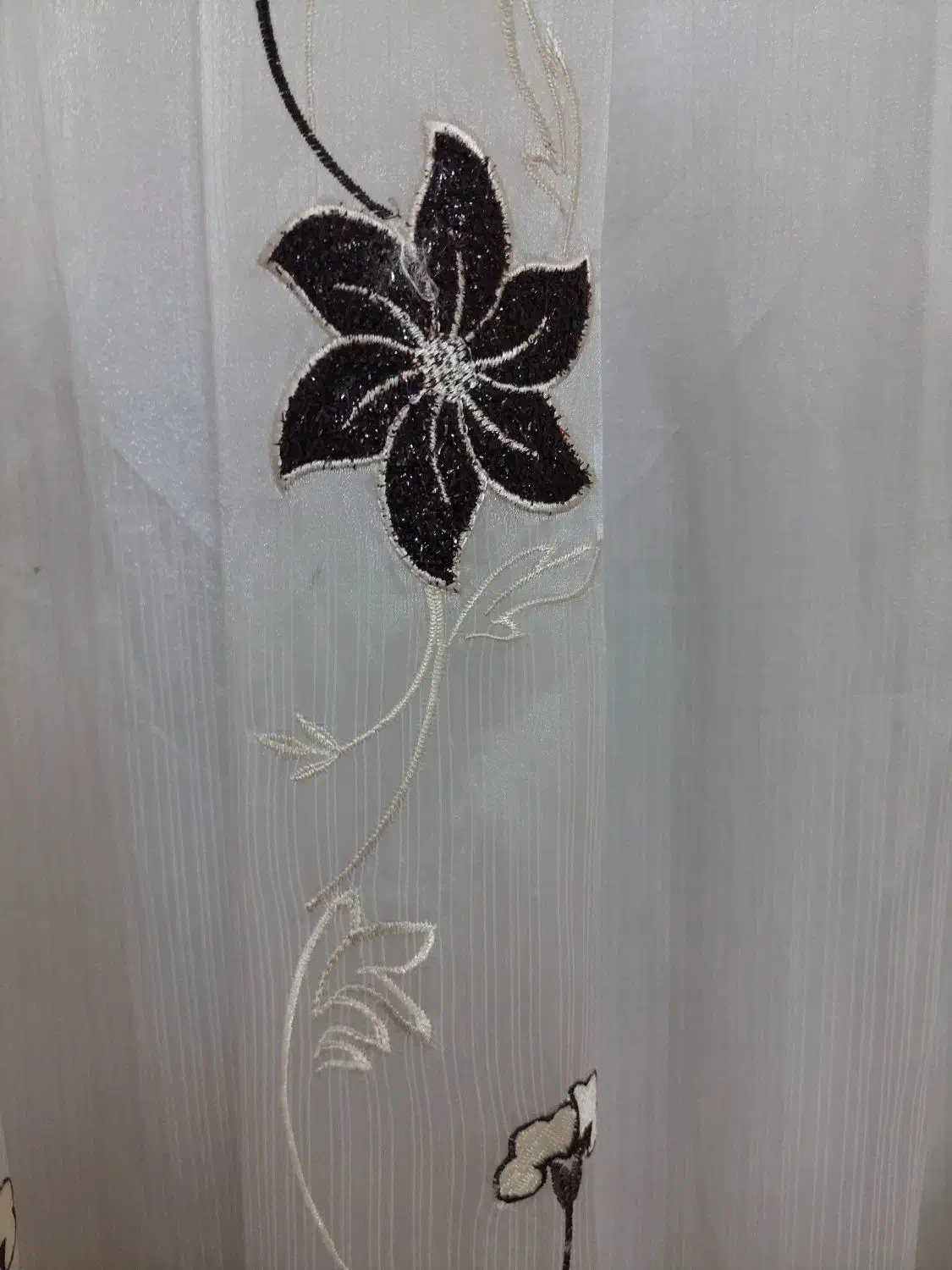 پرده حریر گلدار|پرده، رانر، رومیزی|مشهد, شهرک ابوذر|دیوار