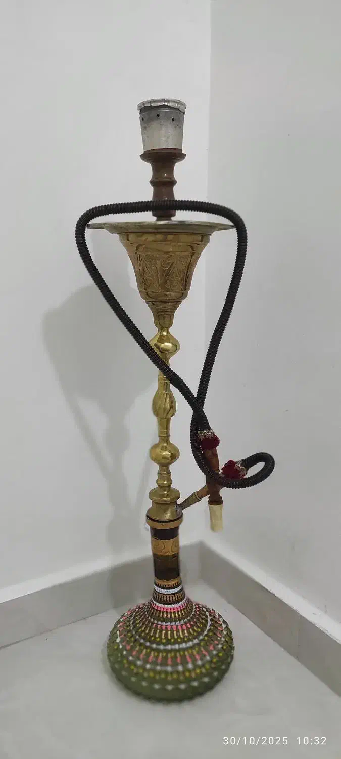 قلیان برنجی دست دوم با طعم نعنا|کلکسیون و سرگرمی|ماکو, |دیوار