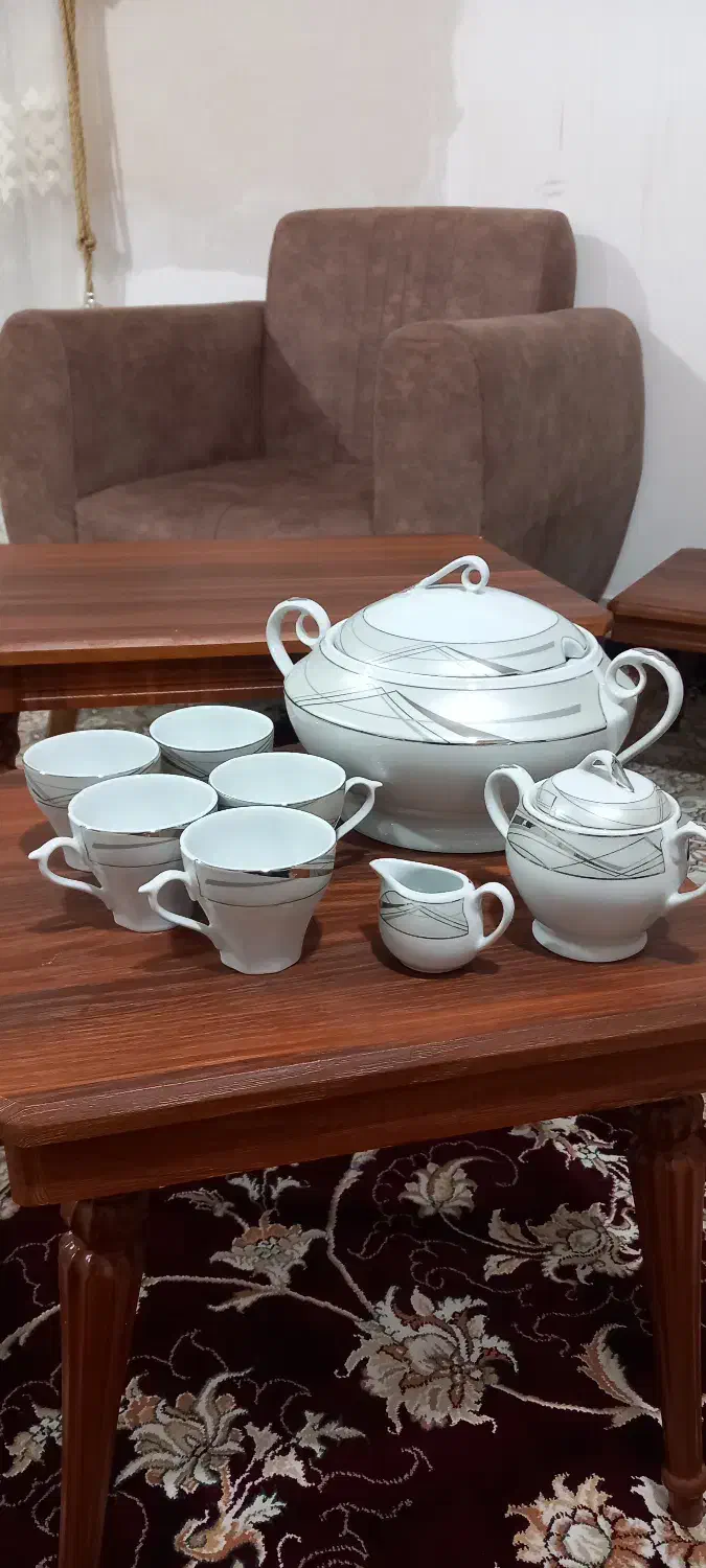 ظرف ۶نفره چینی مارک مقصود|ظروف سرو و پذیرایی|بهشهر, |دیوار