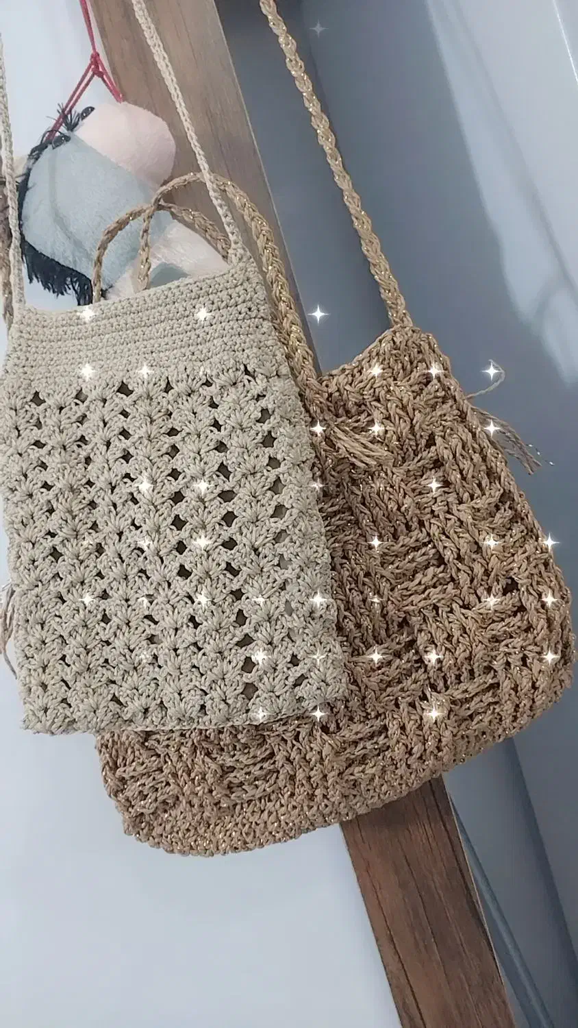 بافتنی کیف رافیا ومکرومه|کیف، کفش، کمربند|رشت, عینک|دیوار