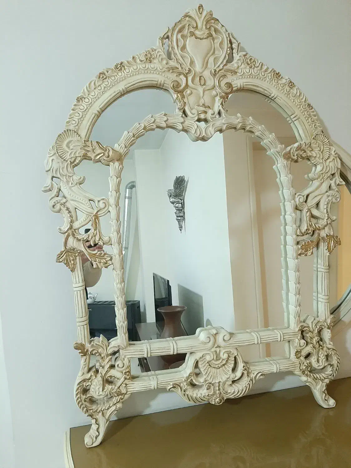 آینه منبت چوب راش|آینه|ماهدشت, |دیوار