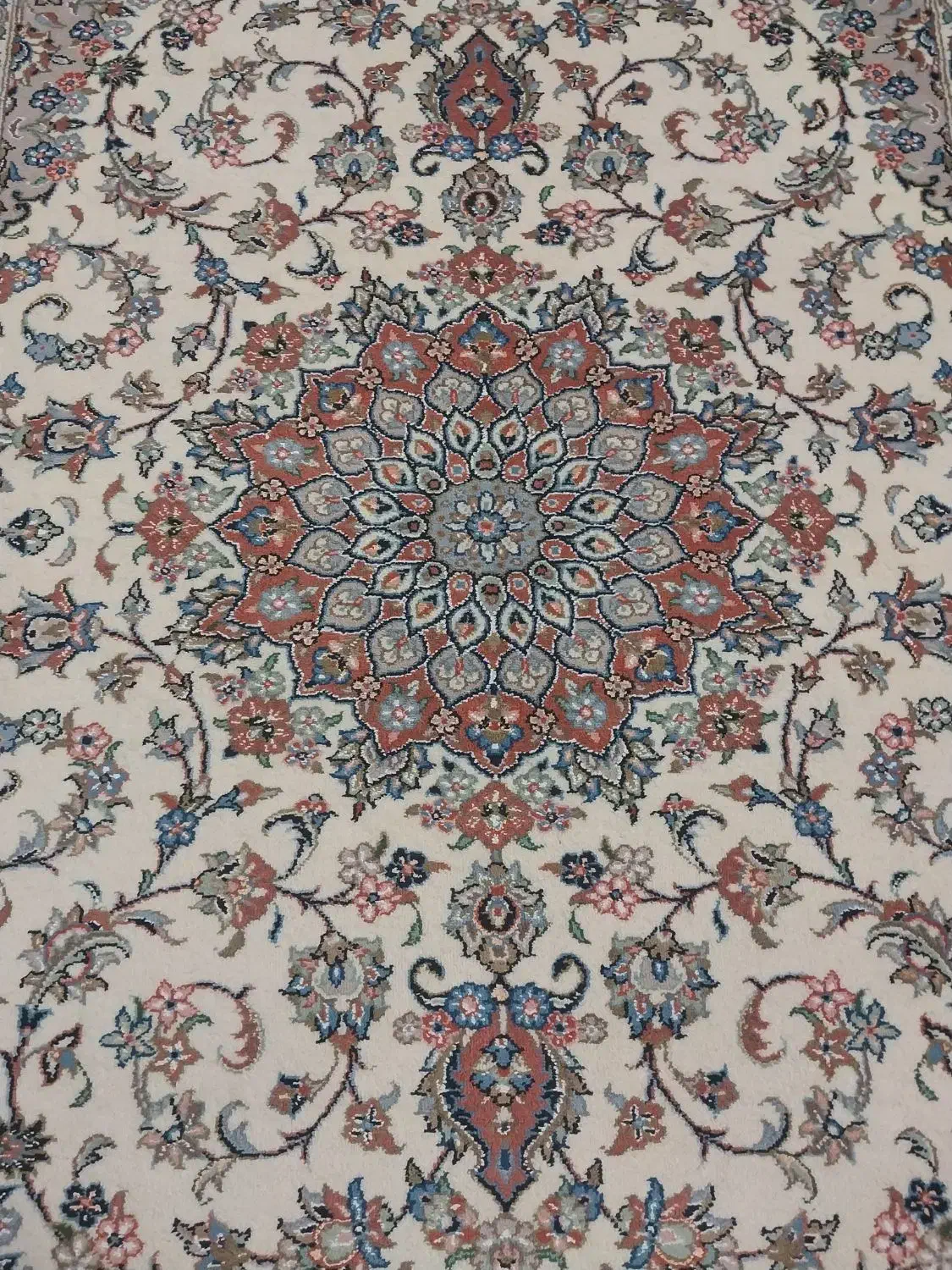 فرش دستبافت جفت۶متری|فرش|قم, نخودی|دیوار