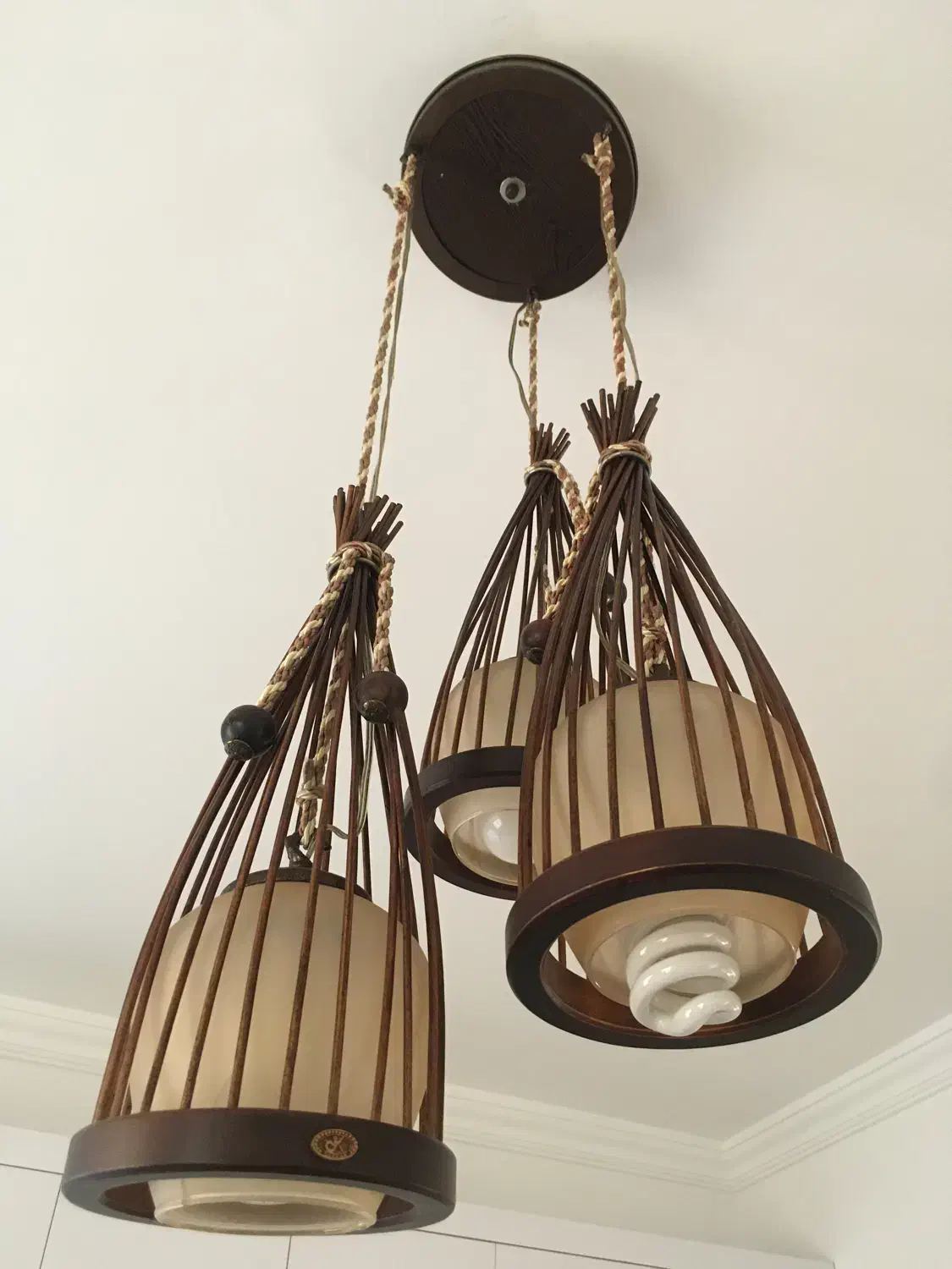 لوستر چوبی کلاسیک ۵شعله|لوستر و چراغ آویز|ابهر, |دیوار