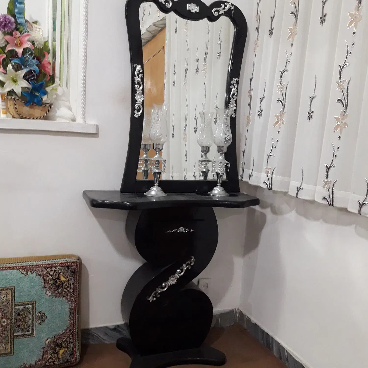 آینه شمعدان|آینه|قم, شاه ابراهیم|دیوار