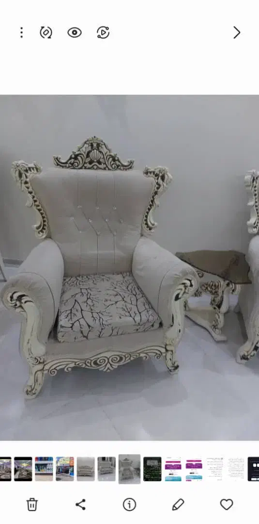 مبل ۷ نفره  تاج دار سلطنتی با میز وسط و دو عسلی|مبلمان خانگی و میز عسلی|فردیس, فردیس|دیوار