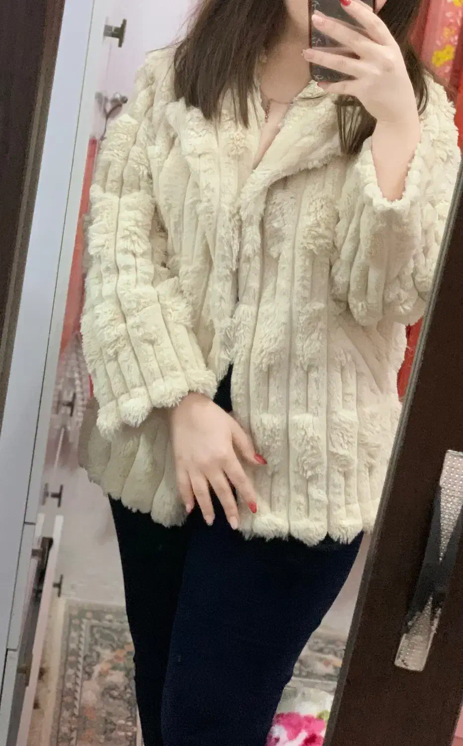 پالتو پوست زیبا شیری|لباس|عباس‌آباد, |دیوار