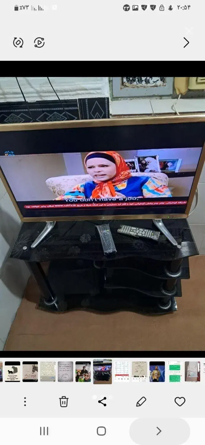تلویزیون ۳۲اینچ ال ای دی کریی اصل قاب رنگ طلای|تلویزیون و پروژکتور|بندر ماهشهر, |دیوار