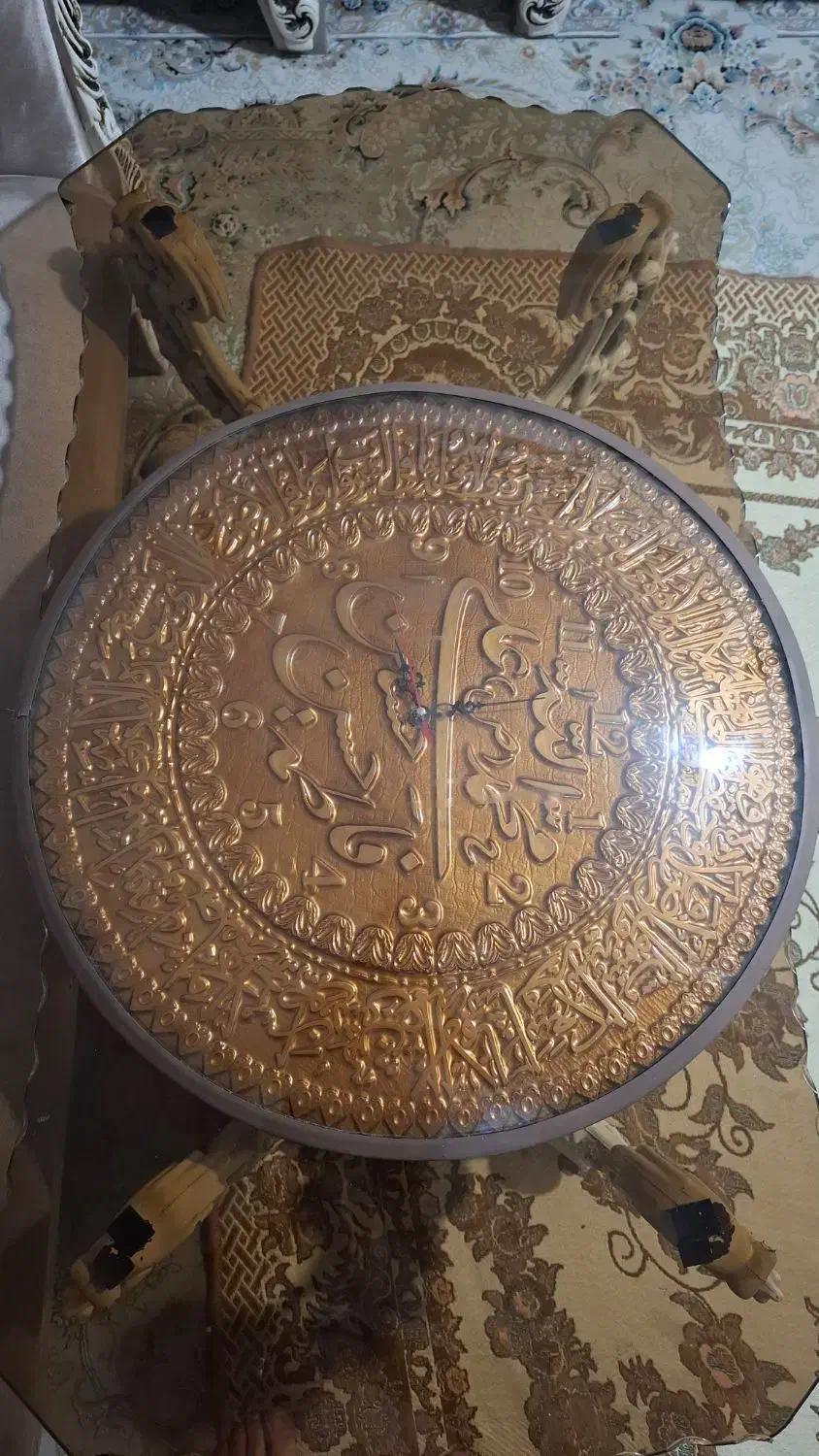 ساعت با اسم پنجتن و آیه الکرسی|ساعت دیواری و تزئینی|مشهد, رده|دیوار