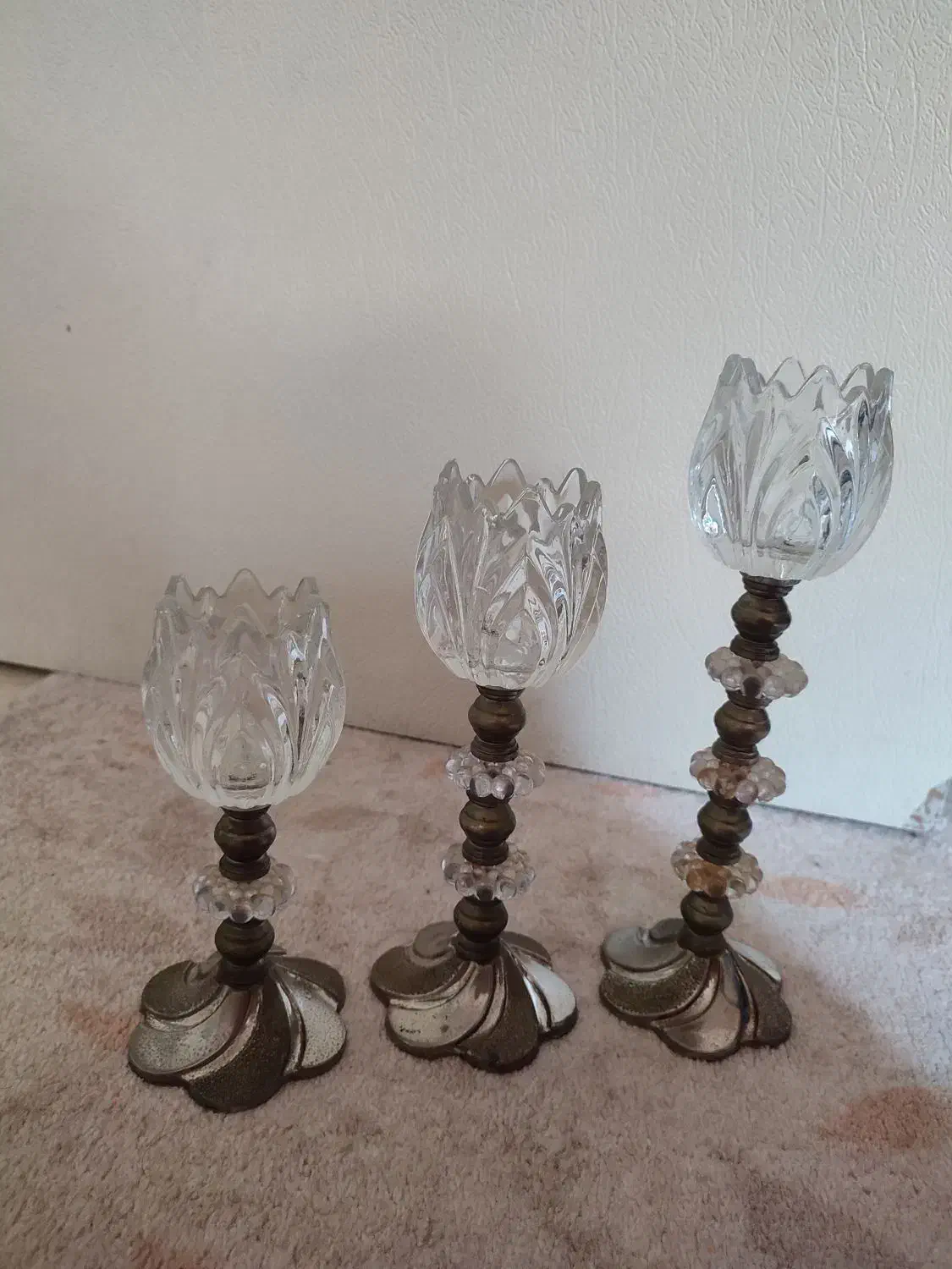 شمعدانی شیشه‌ای|صنایع دستی و سایر لوازم تزئینی|بندر ماهشهر, |دیوار