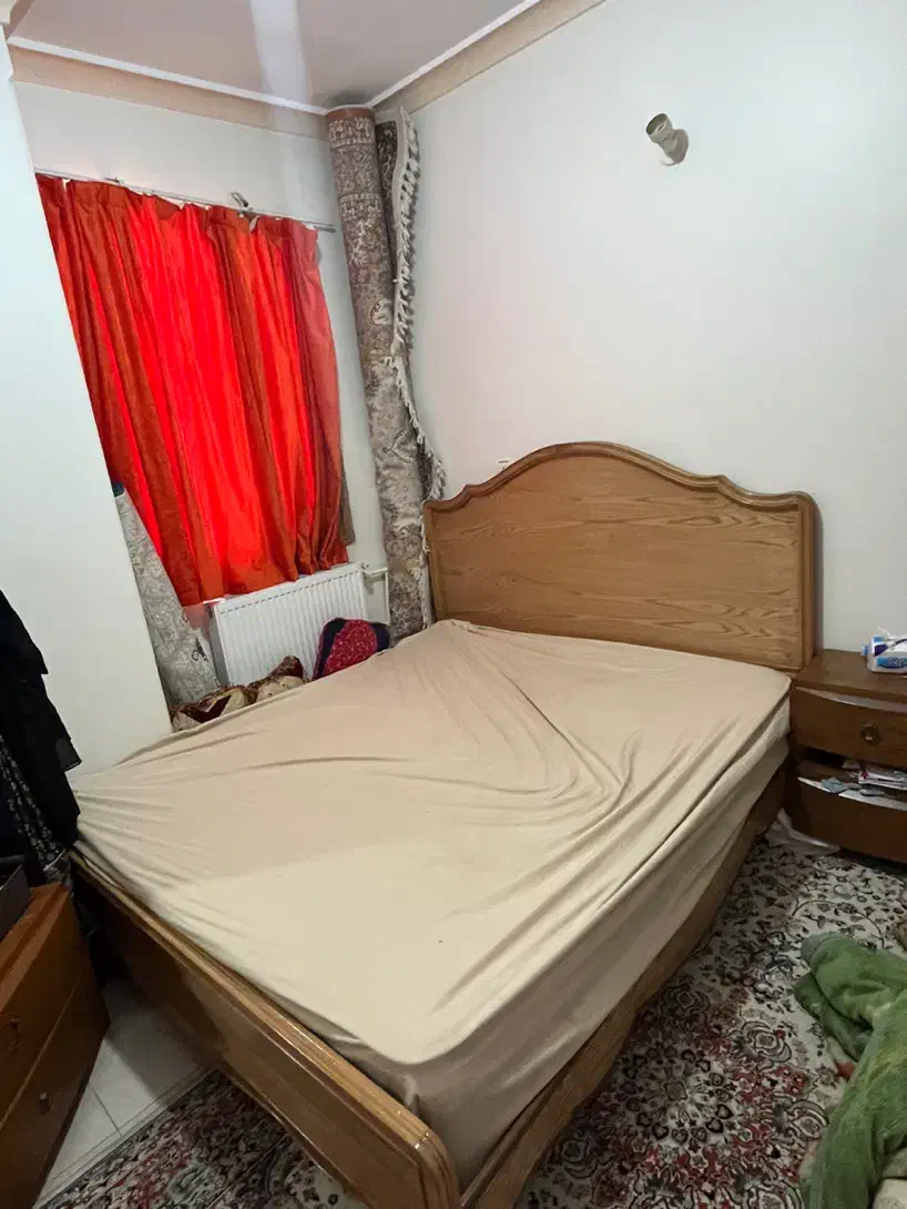 تشک تخت خواب دو نفره (چوب روس)|تخت و سرویس خواب|ری, فیروزآبادی|دیوار