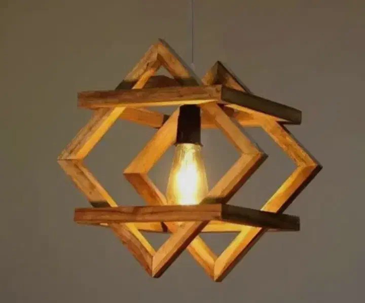 لوستر چوبی برای کافه و ...|لوستر و چراغ آویز|قم, صفائیه|دیوار