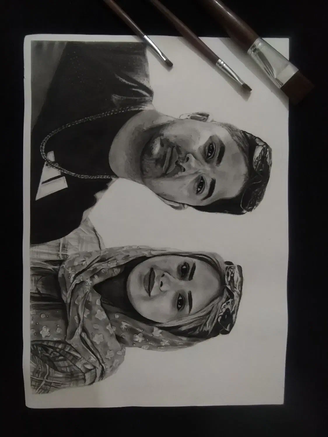 سفارش سیاه قلم تخفیف روز مادر و زن|تابلو، نقاشی، عکس|اهواز, زندوکیلی|دیوار