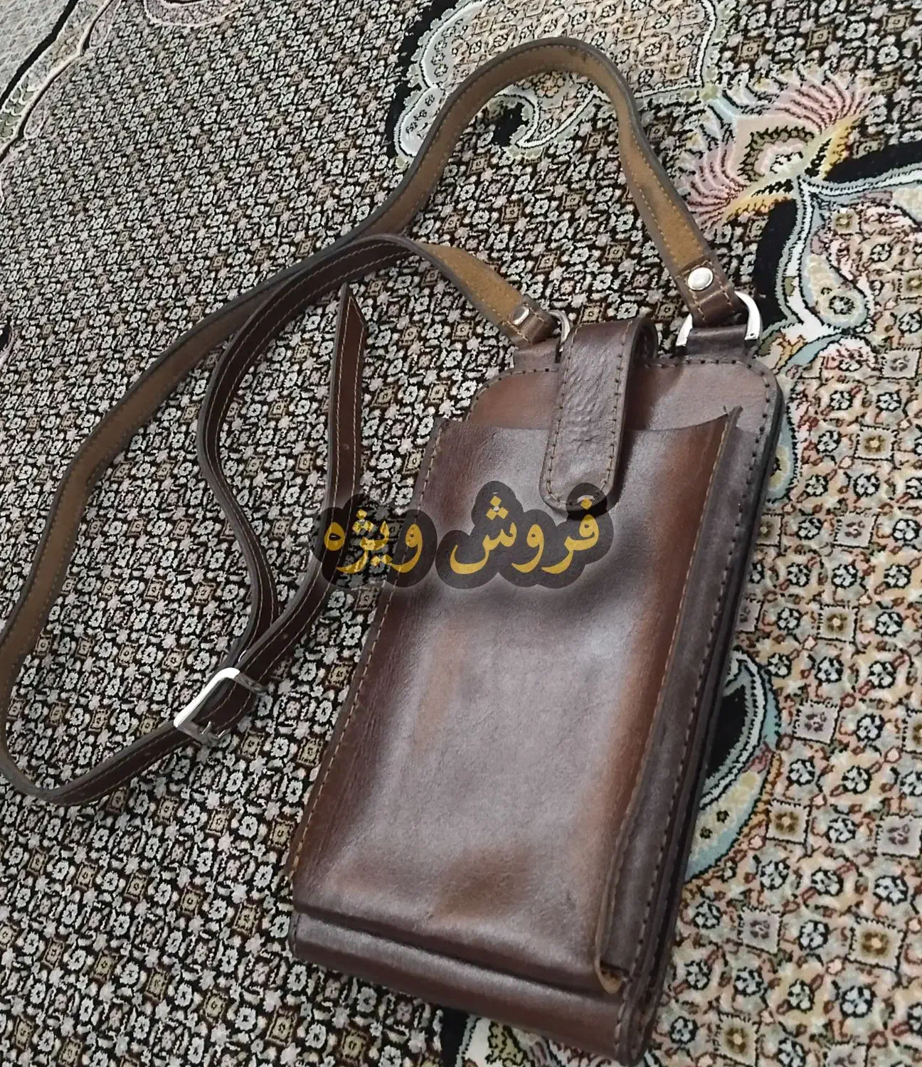 کیف چرم طبیعی به همراه بند چرمی|کیف، کفش، کمربند|اردبیل, |دیوار