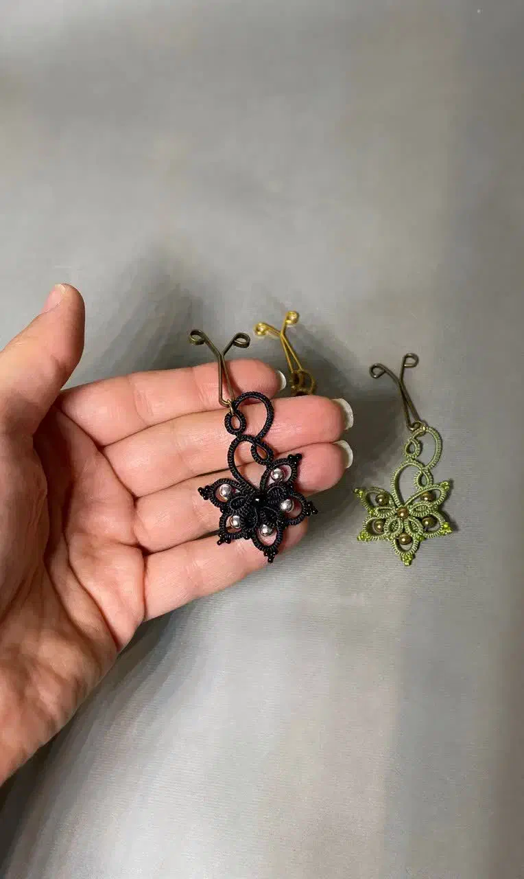 گوشواره. گیره روسری .بافت گیپوری|بدلیجات|ارومیه, |دیوار