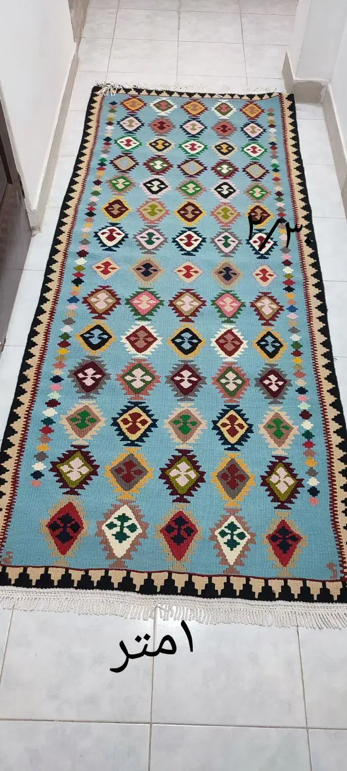 گلیم دست ساز|گلیم، جاجیم، گبه|سنندج, |دیوار