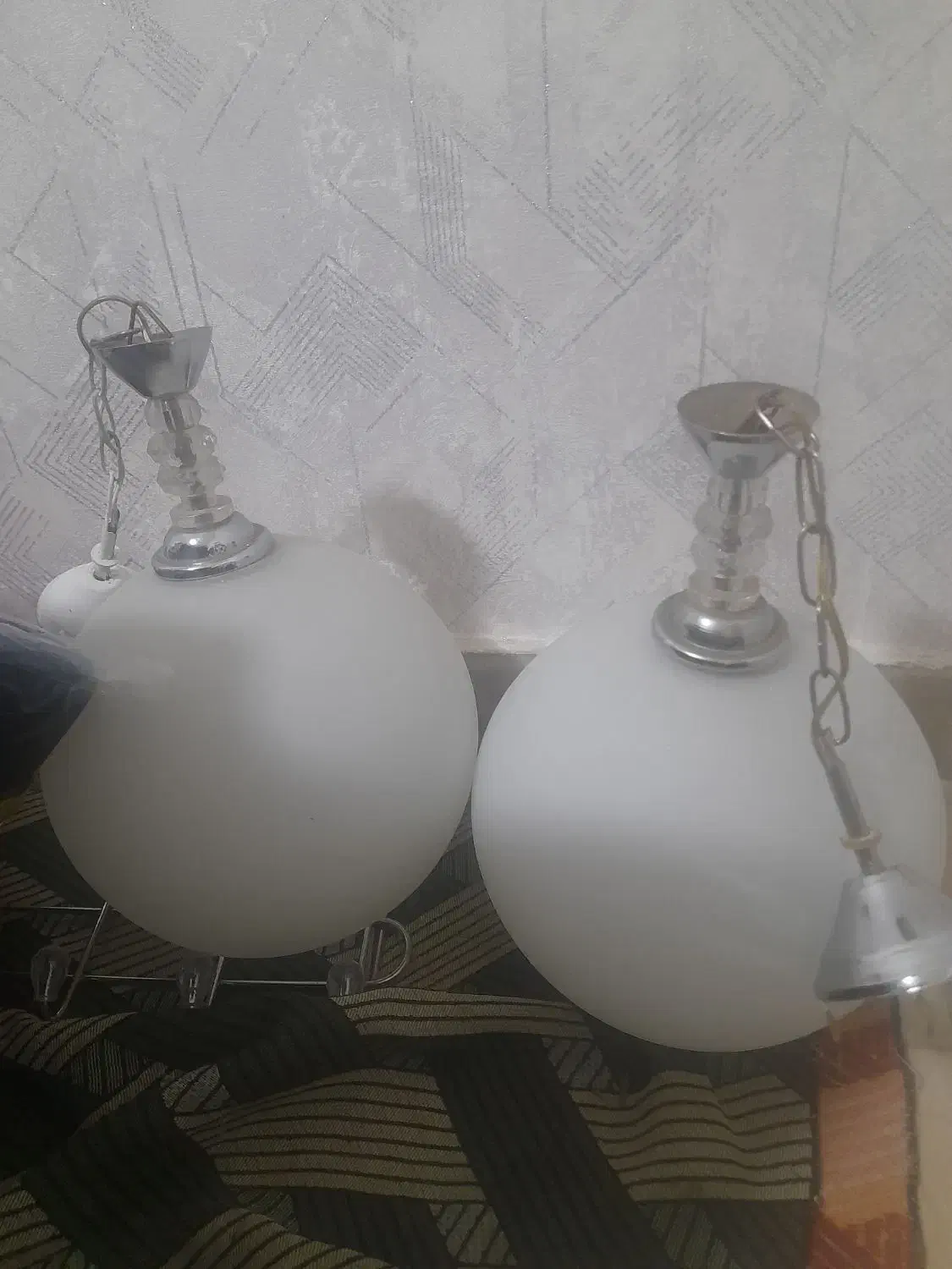دوعدد لوستر اتاق خواب|لوستر و چراغ آویز|کرمانشاه, |دیوار