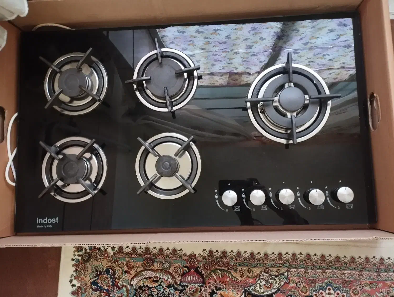 اجاق گاز شیشه ای پنج شعله|اجاق گاز و لوازم برقی پخت‌وپز|سیمین شهر, |دیوار