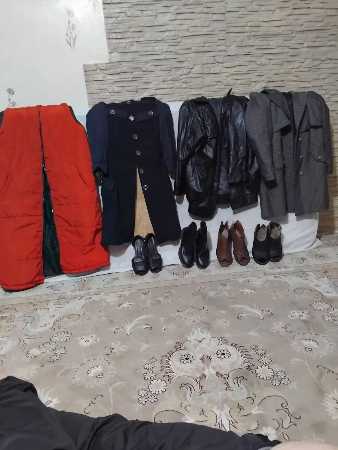 کاپشن چرم پافر بارانی|لباس|اسفراین, |دیوار