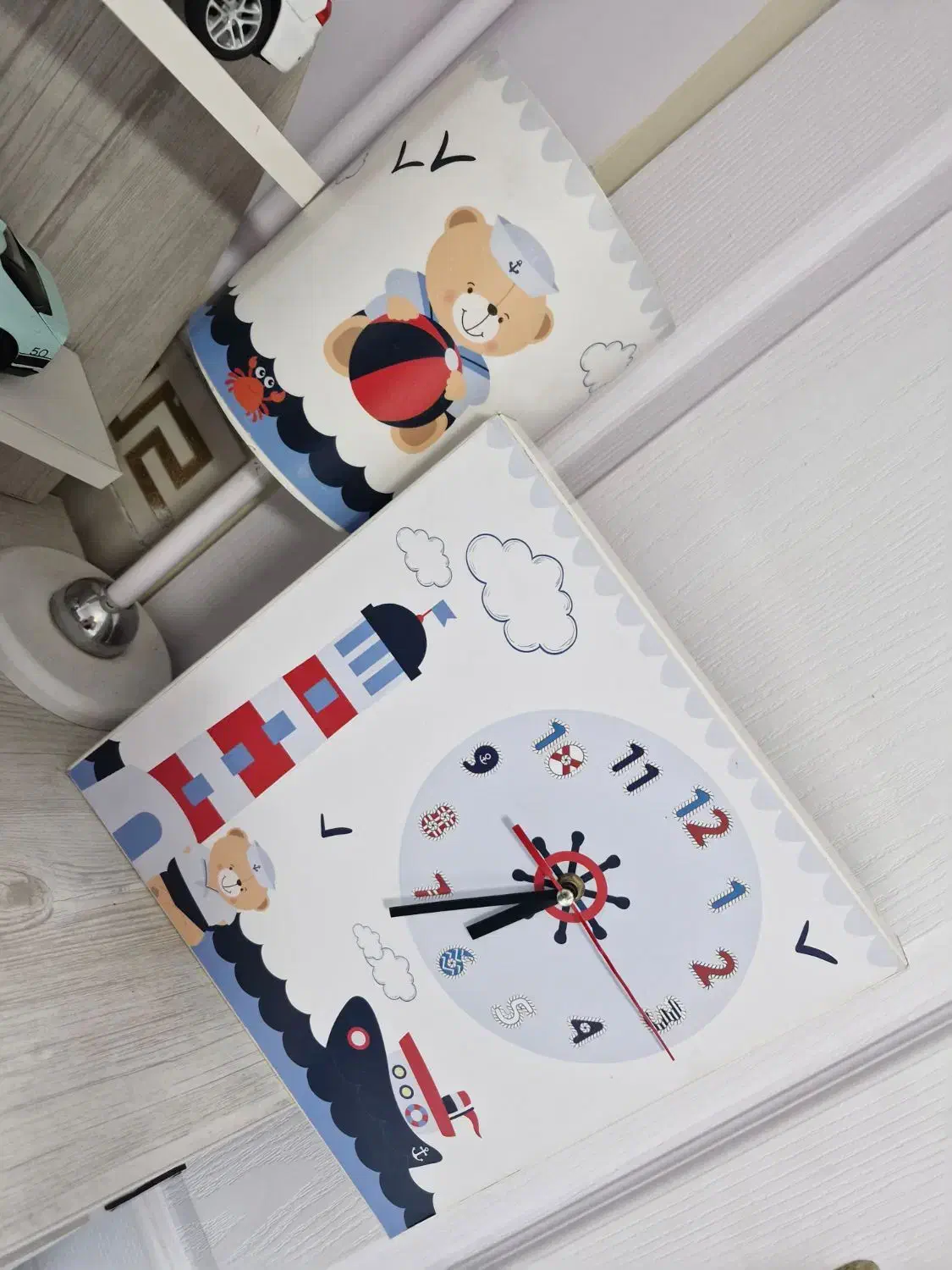 ست لوستر ساعت اباژور خرس ملوان|اسباب و اثاث بچه|نسیمشهر, |دیوار