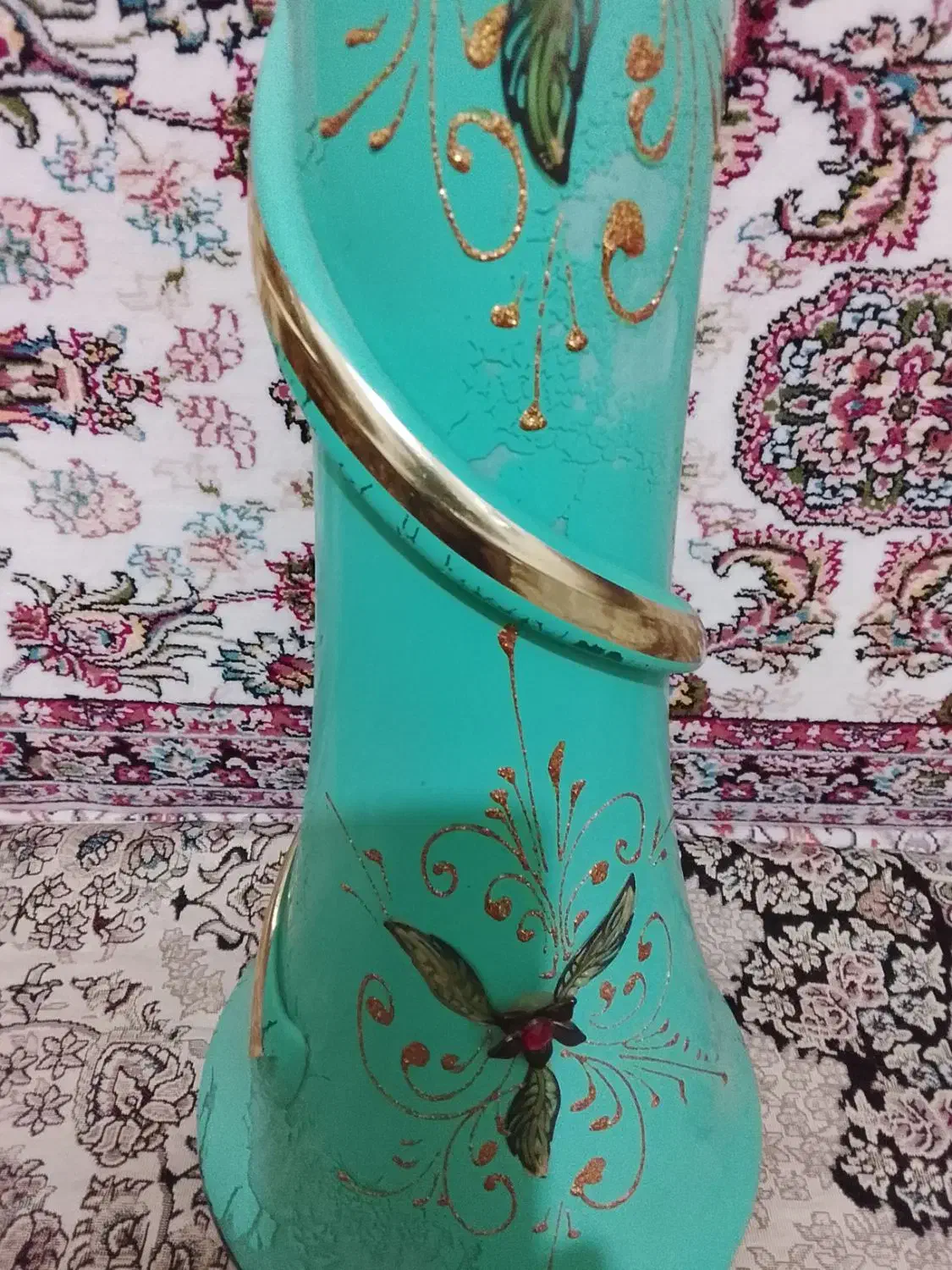 گلدان شیشه ای قد۹۱|گل مصنوعی|اسلام‌شهر, زرافشان|دیوار