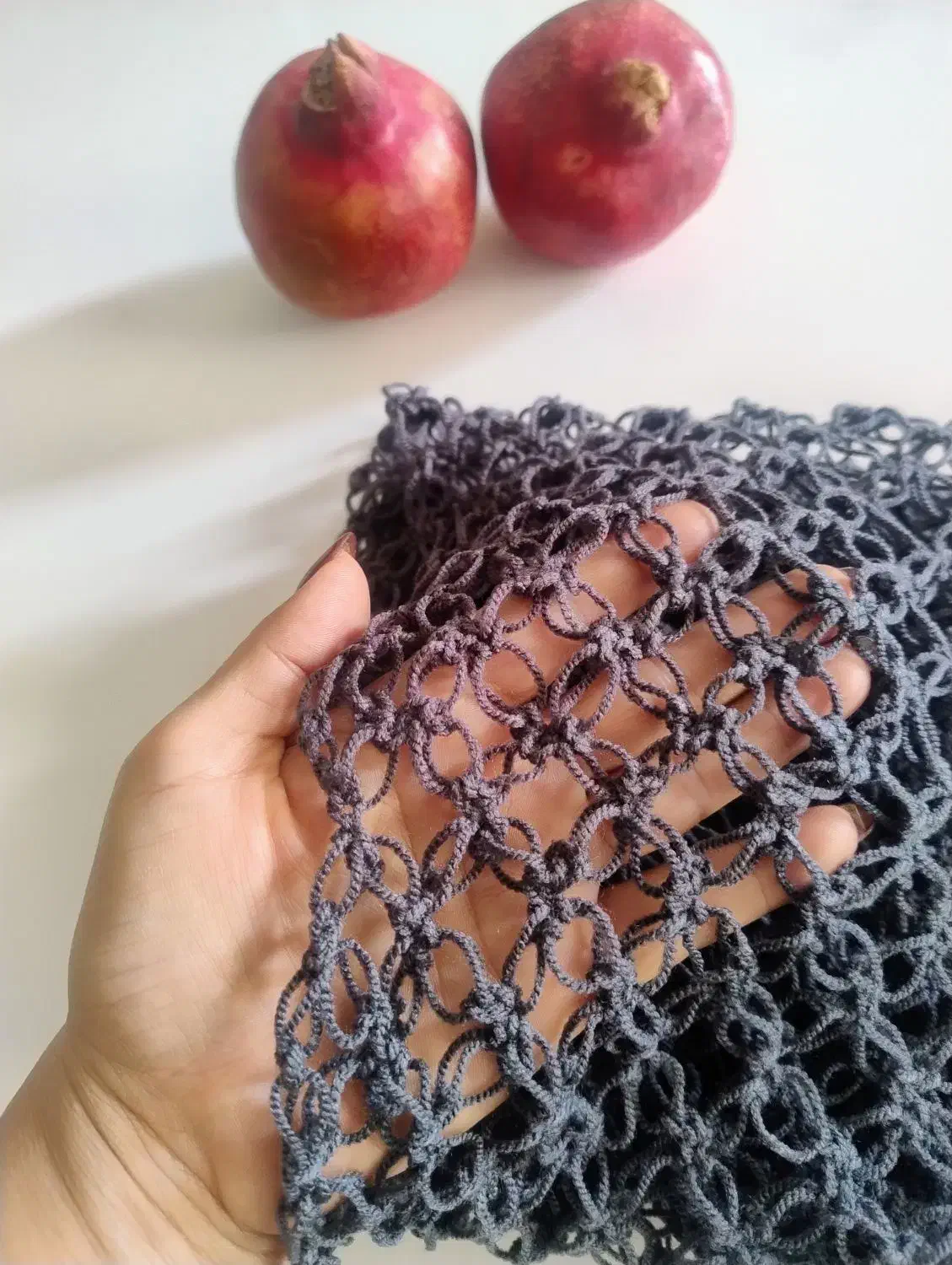 شال کاموایی رینگی قلاب بافی کار دست|لباس|پرند, فاز ۴|دیوار