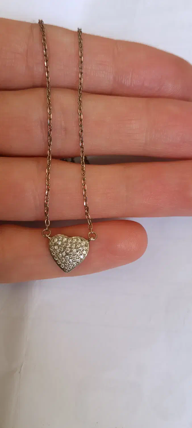 نیم ست نقره اصل ایتالیایی قلبی شکل|جواهرات|ملایر, |دیوار