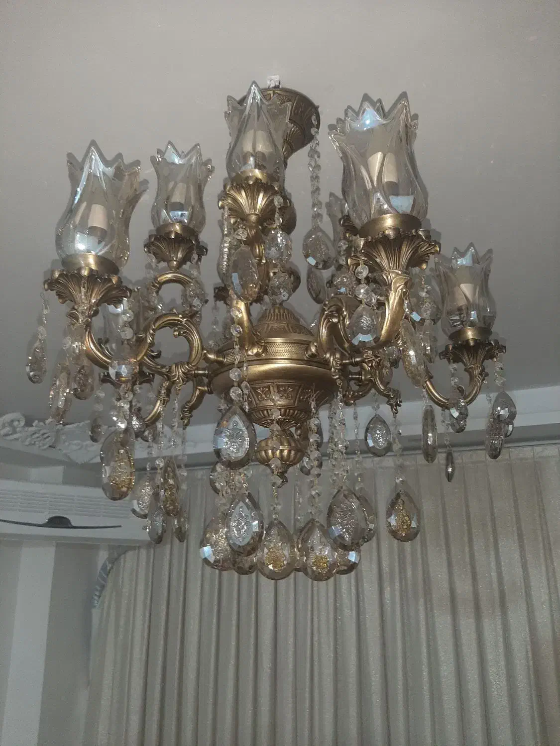 لوستر برنز مارک علیجناب برنز خالص|لوستر و چراغ آویز|کرمانشاه, |دیوار